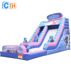 CH Popular Design Inflatable Frozen Slide With Pool For Rental, Inflatable Princess Water Slide Castle For Summer