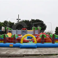CH Outdoor Inflatable Combo Bouncer Jumping Bouncy Castle With Slide House Pool Playground Inflatable Slide Theme Amusement Park