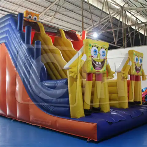 CH Outdoor Waterproof Cartoon Theme Bouncy House Dry Slide Commercial Kids Popular Inflatable Dry Slide For Rental Business