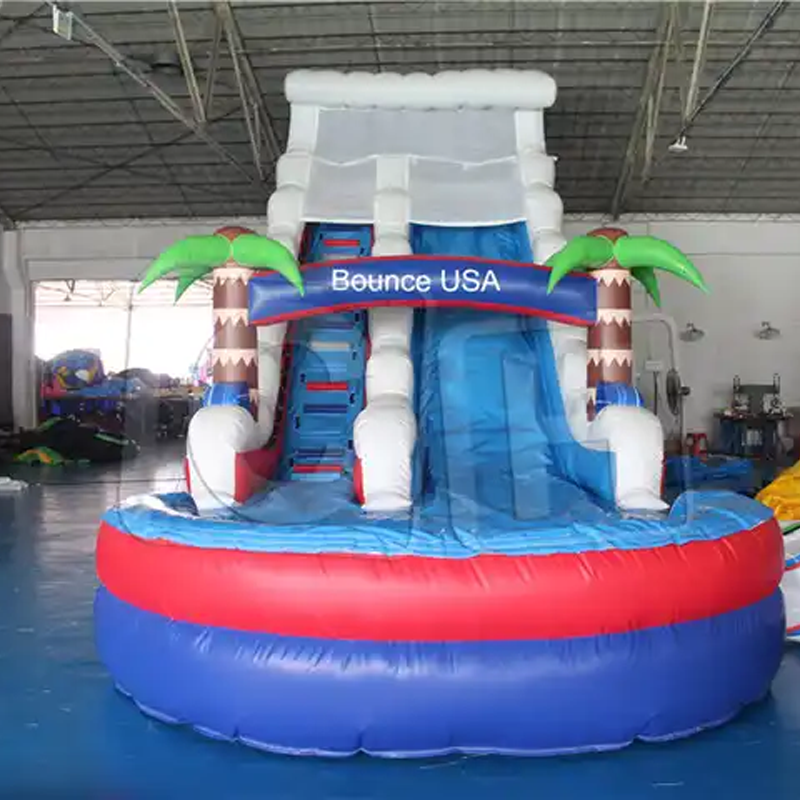 CH Large Adult Huge Outdoor Commercial Grade Inflatable Water Slides Inflatable Wet Dry Slide