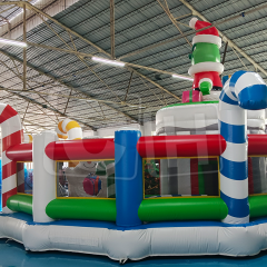 CH Christmas Theme Inflatable Combo Bouncer For Kids,Large Inflatable Combo Castle For Adults