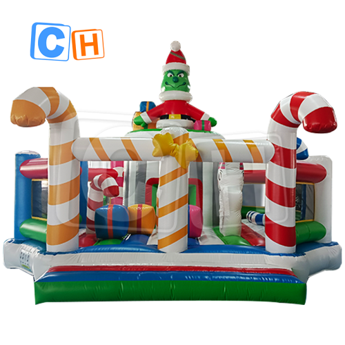 CH Christmas Theme Inflatable Combo Bouncer For Kids,Large Inflatable Combo Castle For Adults