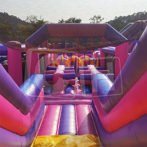 CH Huge 400sqm Inflatable Amusement Park Obstacle Course For Adults,Park Giant Inflatable Slide For Adult