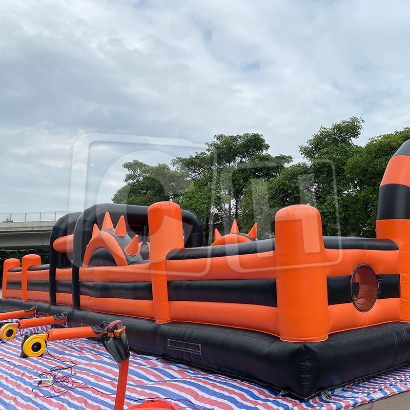 CH 400SQM Inflatable Obstacle Course For Adult,Commercial Bounce House Obstacle Course For Kids