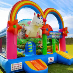 CH most popular kids party jumpers inflatable bounce slide for rental business,small bounce house slide