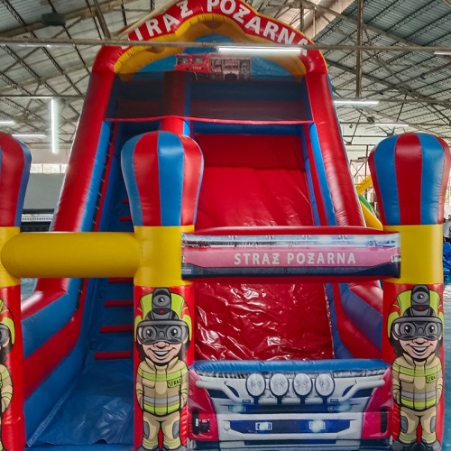 CH Fire Engine Theme Inflatable Bounce House For Kids,Hot Sale Inflatable Bouncer Slide Combo