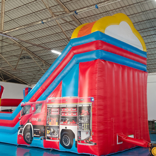 CH Fire Engine Theme Inflatable Bounce House For Kids,Hot Sale Inflatable Bouncer Slide Combo