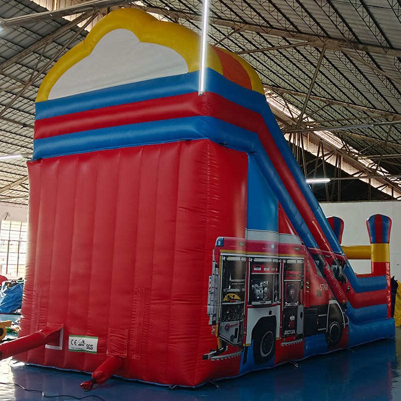 CH Fire Engine Theme Inflatable Bounce House For Kids,Hot Sale Inflatable Bouncer Slide Combo