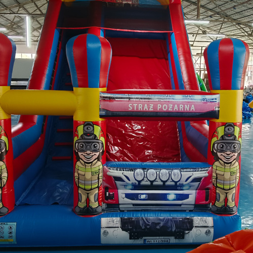 CH Fire Engine Theme Inflatable Bounce House For Kids,Hot Sale Inflatable Bouncer Slide Combo