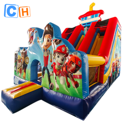 CH Doggy Team Inflatable Slide Trampoline Bouncer For Kids,Hot Sale Inflatable Bouncer Slide Combo
