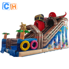 CH Pirate Theme Inflatable Bounce House With Slide For Sale,Jumping Castles Inflatable Water Slide