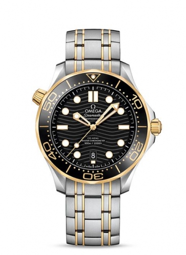 NOOBWRISTWATCH 2019 NEW VSF 42 MM SEAMASTER DIVER 300M OMEGA CO‑AXIAL MASTER CHRONOMETER 210.20.42.20.01.002 TWO TONES MENS WATCH