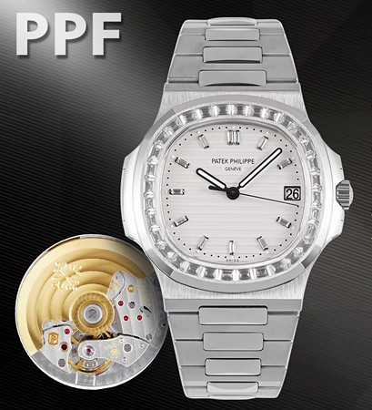 Noobwristwatch 2020 New Best Rep PPF V4 Patek Philipple Nautilus 5711 With Diamonds 40MM Mens Watch