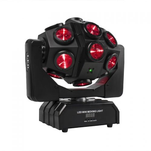 Cabeza móvil LED Láser 18x12W Rotación Fútbol Roller Beam Disco DJ Party Flash Light