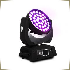 LED 36x18W RGBWA UV 6in1 Wash + Zoom Luz de cabeza móvil Actualización de haz 230W DJ Disco Luces de cabeza móvil para escenario Luces de DJ de escena