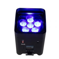 SHHEHDS 無線遙控 Wifi APP 智能 LED Par Light 6x18W 6in1 RGBAW+UV 電池照明適用於 KTV 派對酒吧 DJ 迪斯科