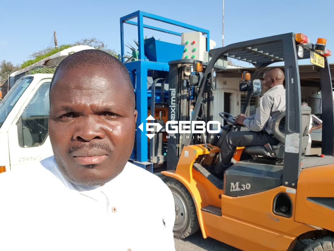 Malawi client received QT401 block machine for making cement hollow blocks