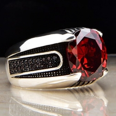 Ladies Finger Real 925 sterling silver jewelry wholesale rings Zircon Main Stone Custom