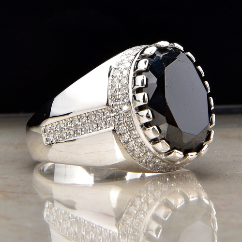 Black Stone 925 Sterling Silver Ring For Men Jewelry Black Stone 925 Sterling Silver Ring For Men Jewelry