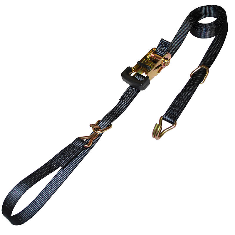 1" Heavy Duty Ratchet Strap with J-Hooks & D-Rings