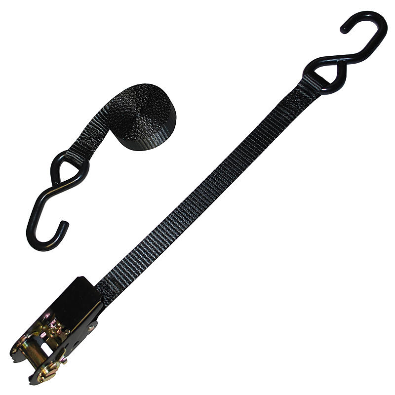 1" Ratchet Strap with S-Hooks