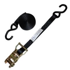 1" Heavy Duty Ratchet Strap with S-Hooks