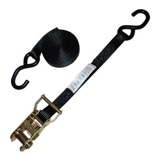 1" Heavy Duty Ratchet Strap with S-Hooks