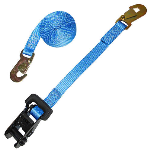 1" Rubber Handle Ratchet Strap with Snap Hooks