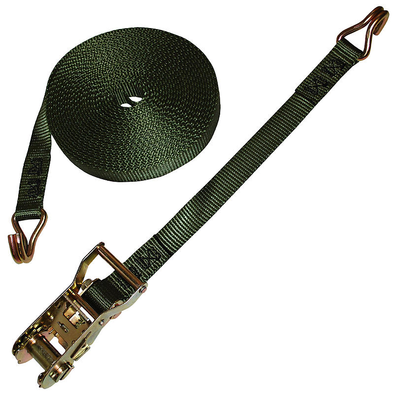 1" Heavy duty Ratchet Strap with Wire Hooks