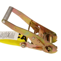 2 Inch X 27 Ft Yellow Ratchet Strap With Wire Hooks