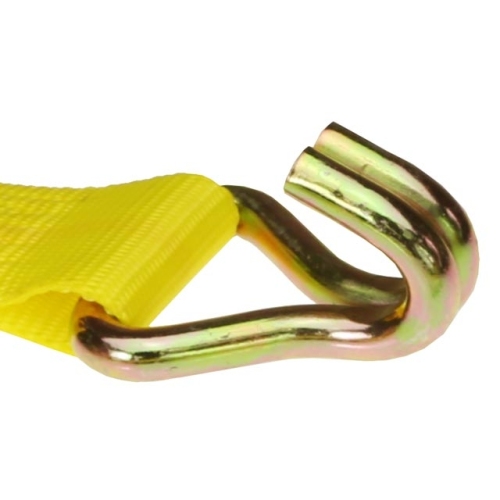 2 Inch X 27 Ft Yellow Ratchet Strap With Wire Hooks