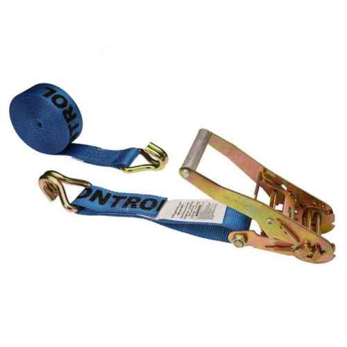 2" x 30' Blue Ratchet Strap w/ Double J Hook