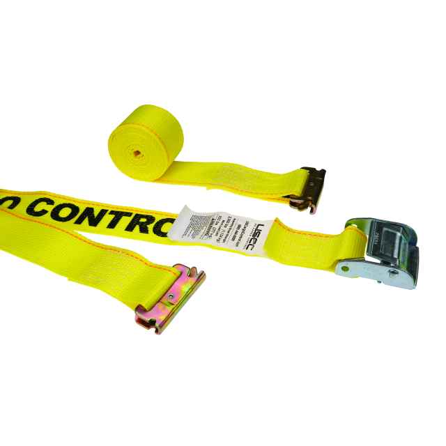 2" x 12' Yellow E Track Cam buckle w/ Spring E-Fittings