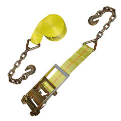 3&quot; x 27' Ratchet Strap w/Chain &amp; Hook