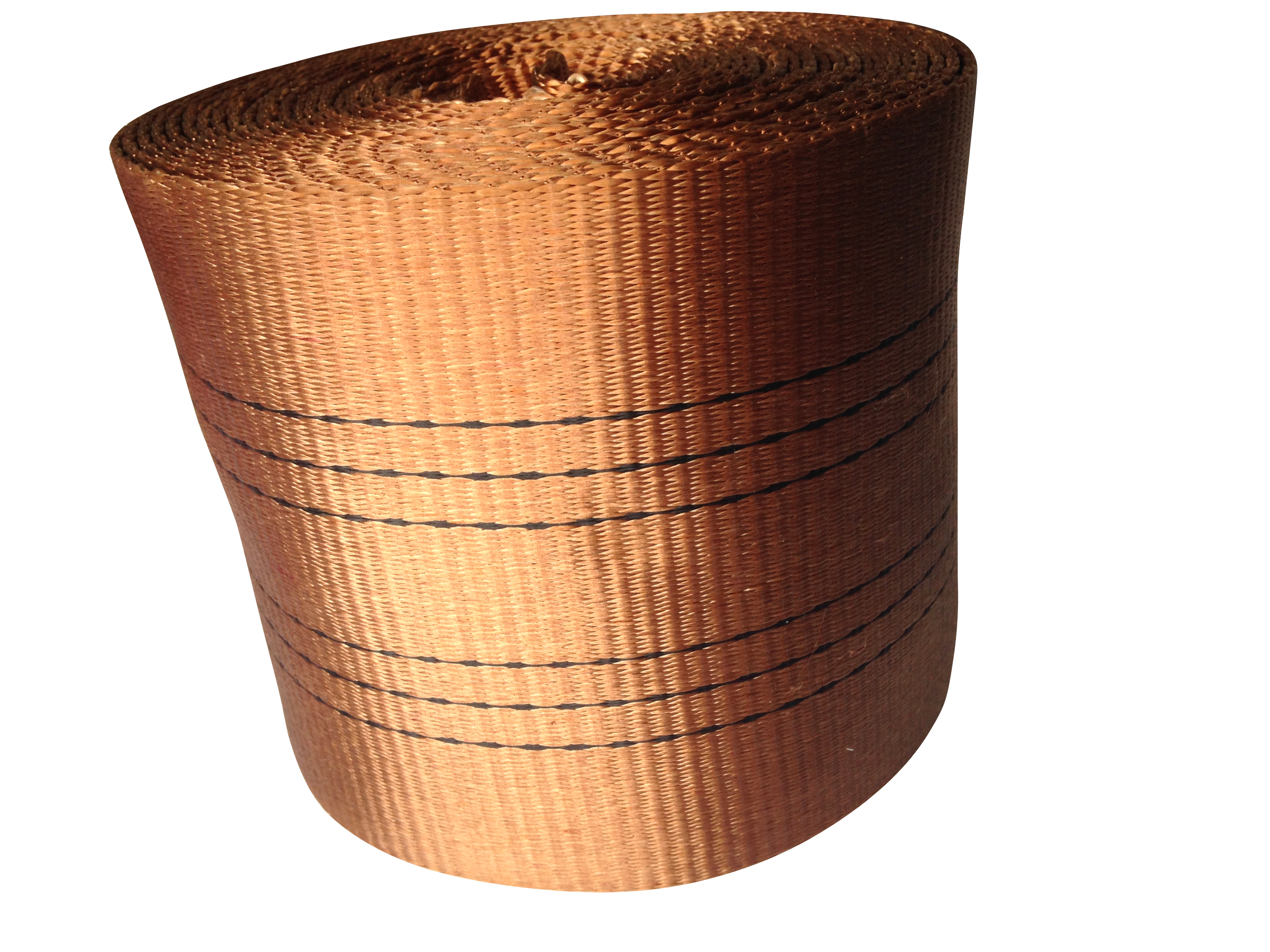 6 Ton Brown Polyester Sling Webbing