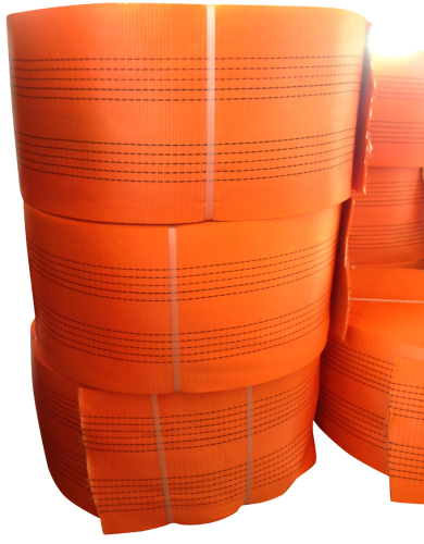10 Ton Orange Polyester Sling Webbing