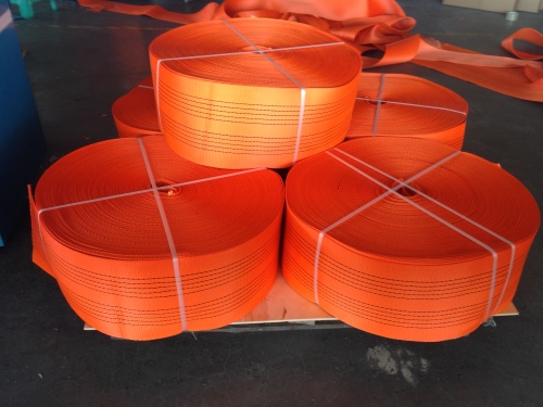 10 Ton Orange Polyester Sling Webbing