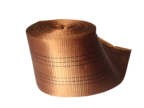 6 Ton Brown Polyester Sling Webbing