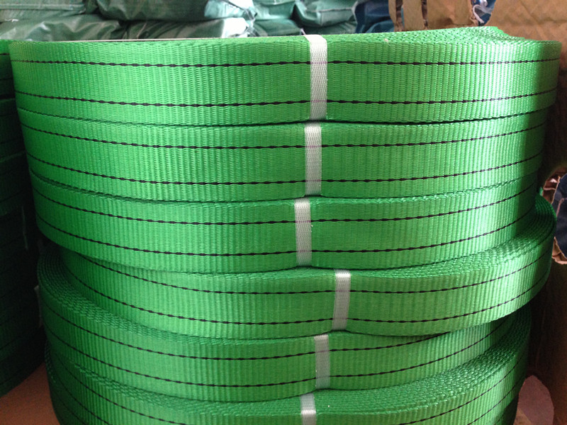 2 Ton Green Polyester Sling Webbing