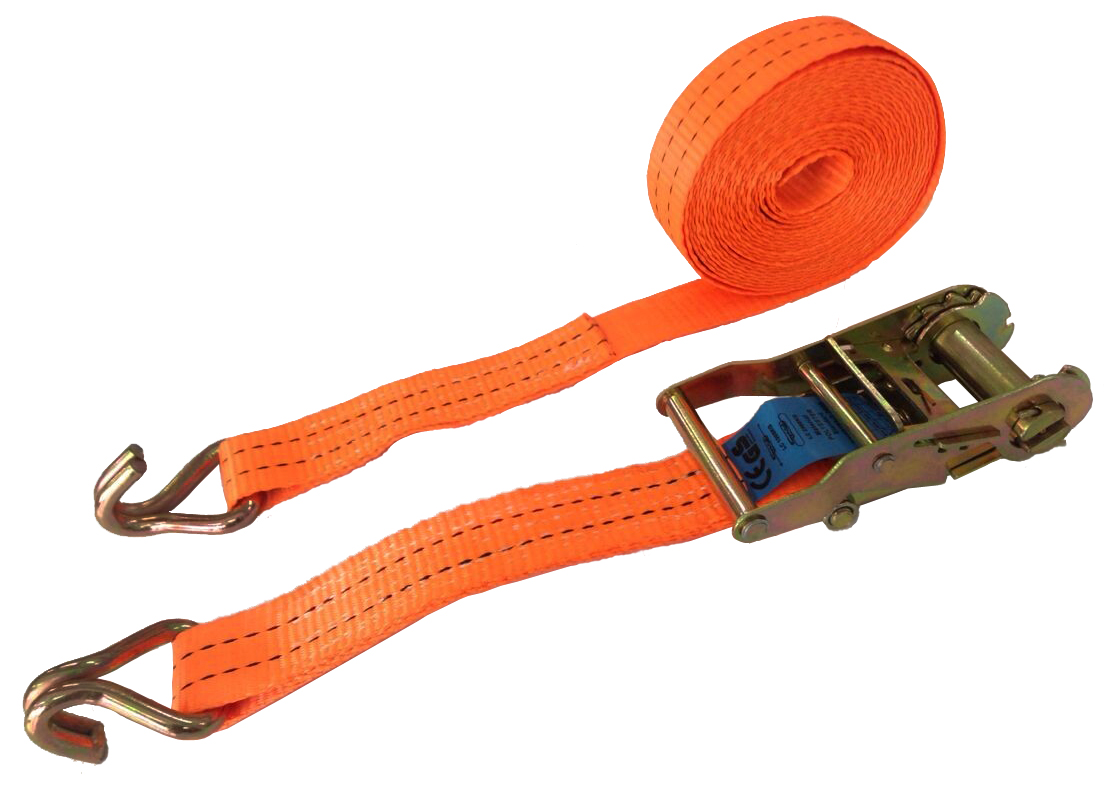 35mm 2000kg Ratchet tie down with double J hooks