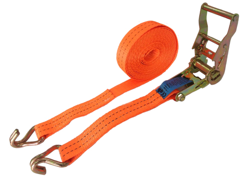 35mm 2000kg Ratchet tie down with double J hooks