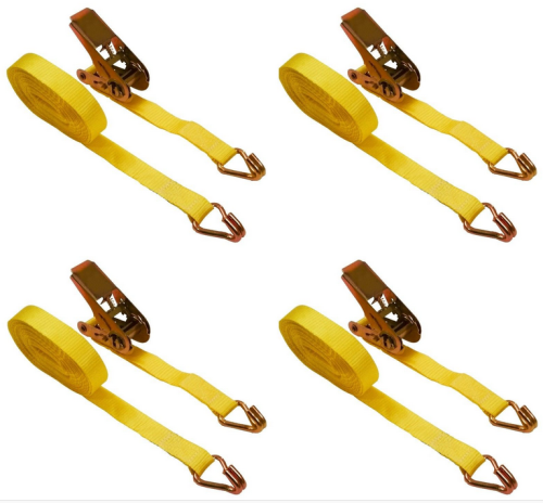 25mm x 800kg ratchet tie down with Double J hooks