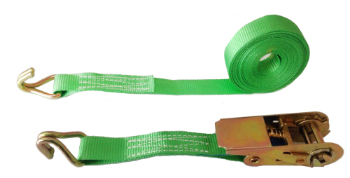 25mm x 800kg ratchet tie down with Double J hooks