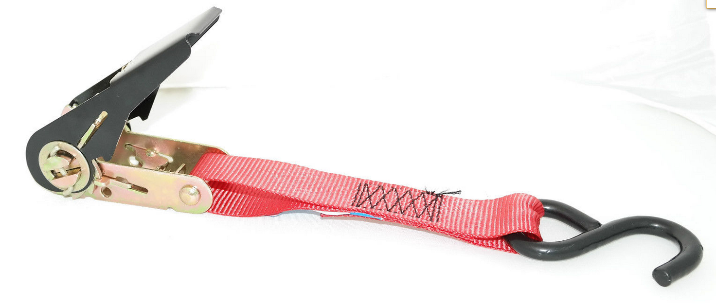 25mm Ratchet Tie down With Coated S-Hooks