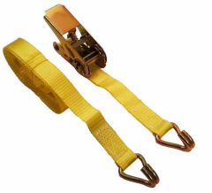 25mm x 800kg ratchet tie down with Double J hooks