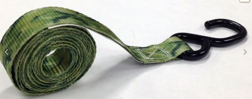 25mm x 1000kg Camo Ratchet straps with black S hooks