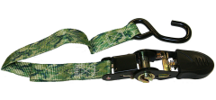 25mm x 1000kg Camo Ratchet straps with black S hooks
