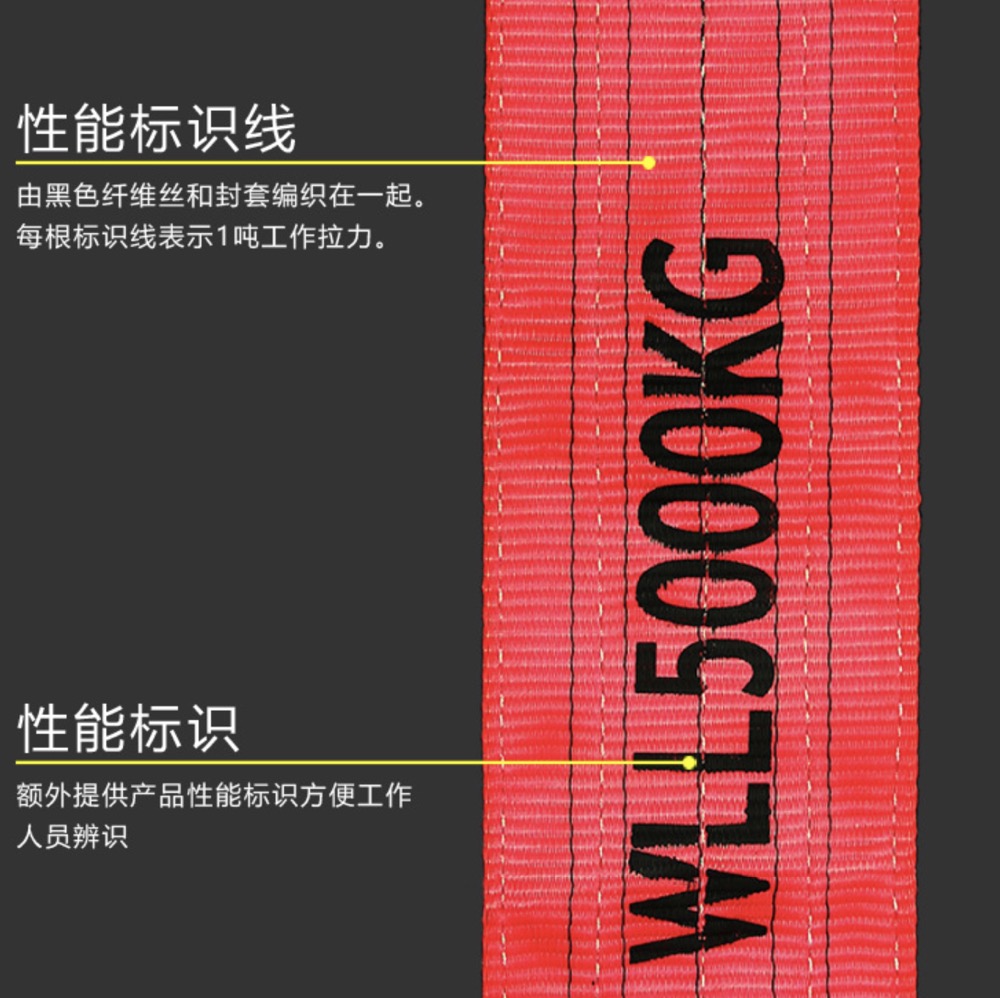 5000KG Polyester Flat Webbing Slings