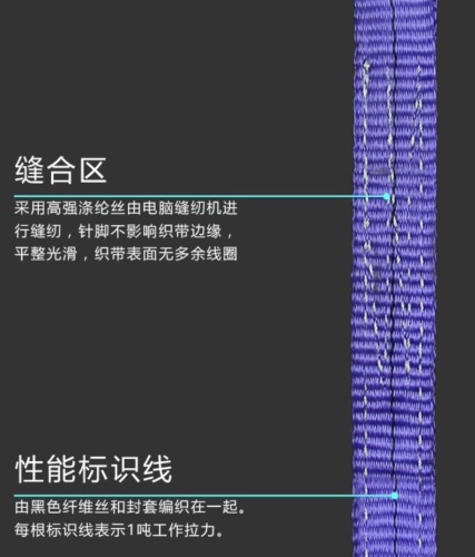 1000KG Polyester Flat Webbing Slings