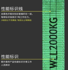2000KG Polyester Flat Webbing Slings